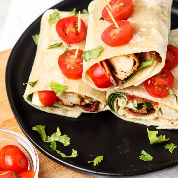 Crispy Bacon Chicken Ranch Wraps (Whole30, AIP option) - Allianna's Kitchen