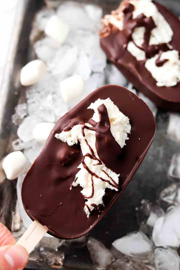 3 Ingredient Dairy Free S'mores Fudgesicles - Allianna's Kitchen