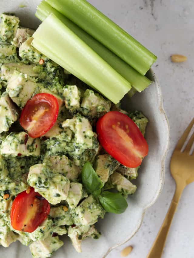 Easy Pesto Chicken Salad Allianna's Kitchen